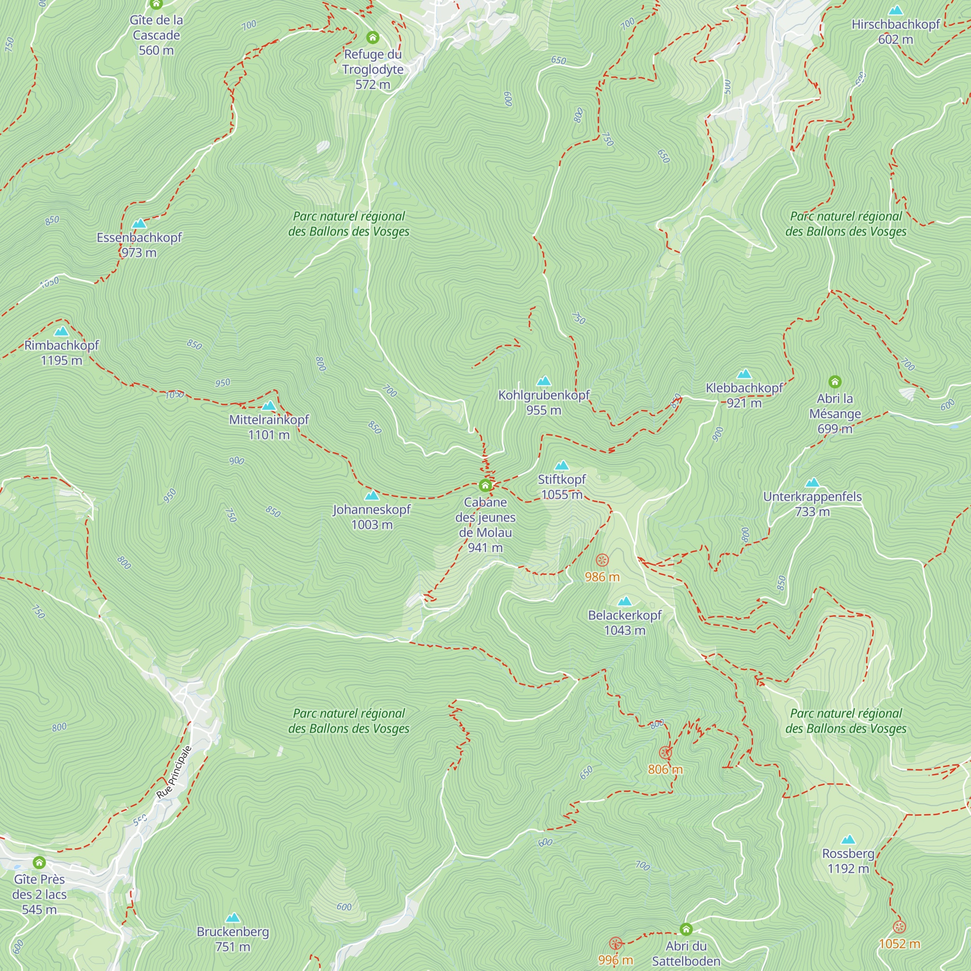 Cabane des jeunes de Molau map