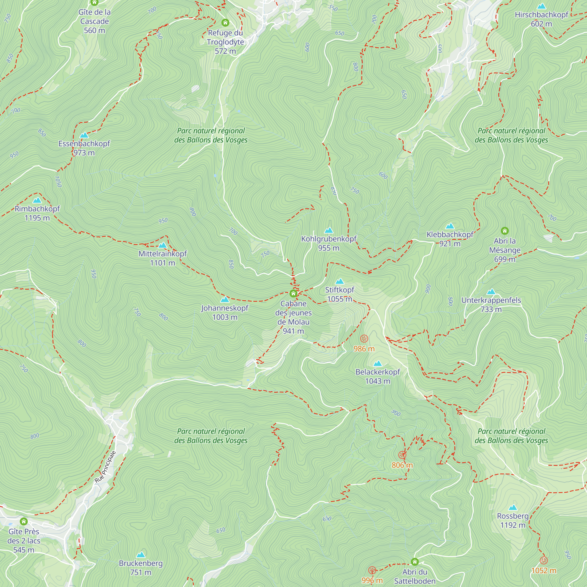 Cabane des jeunes de Molau map