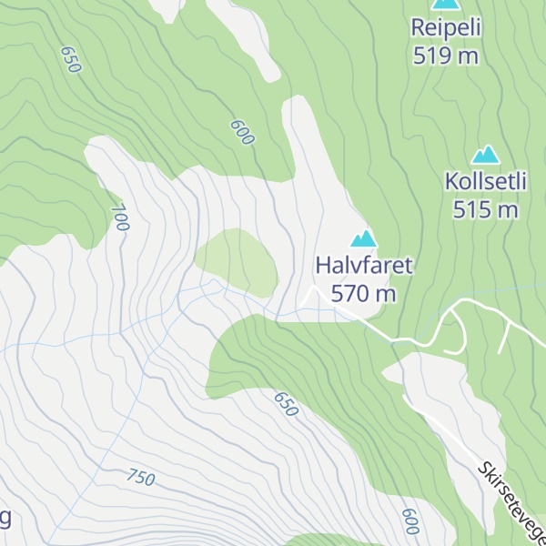 Map of Kollsetestølen