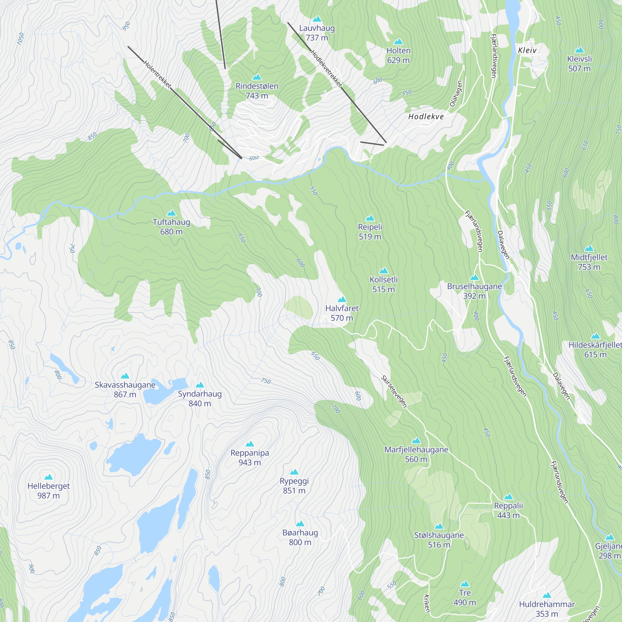 Kollsetestølen map