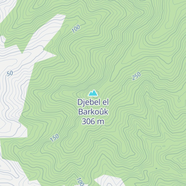 Map of Djebel el Barkoûk