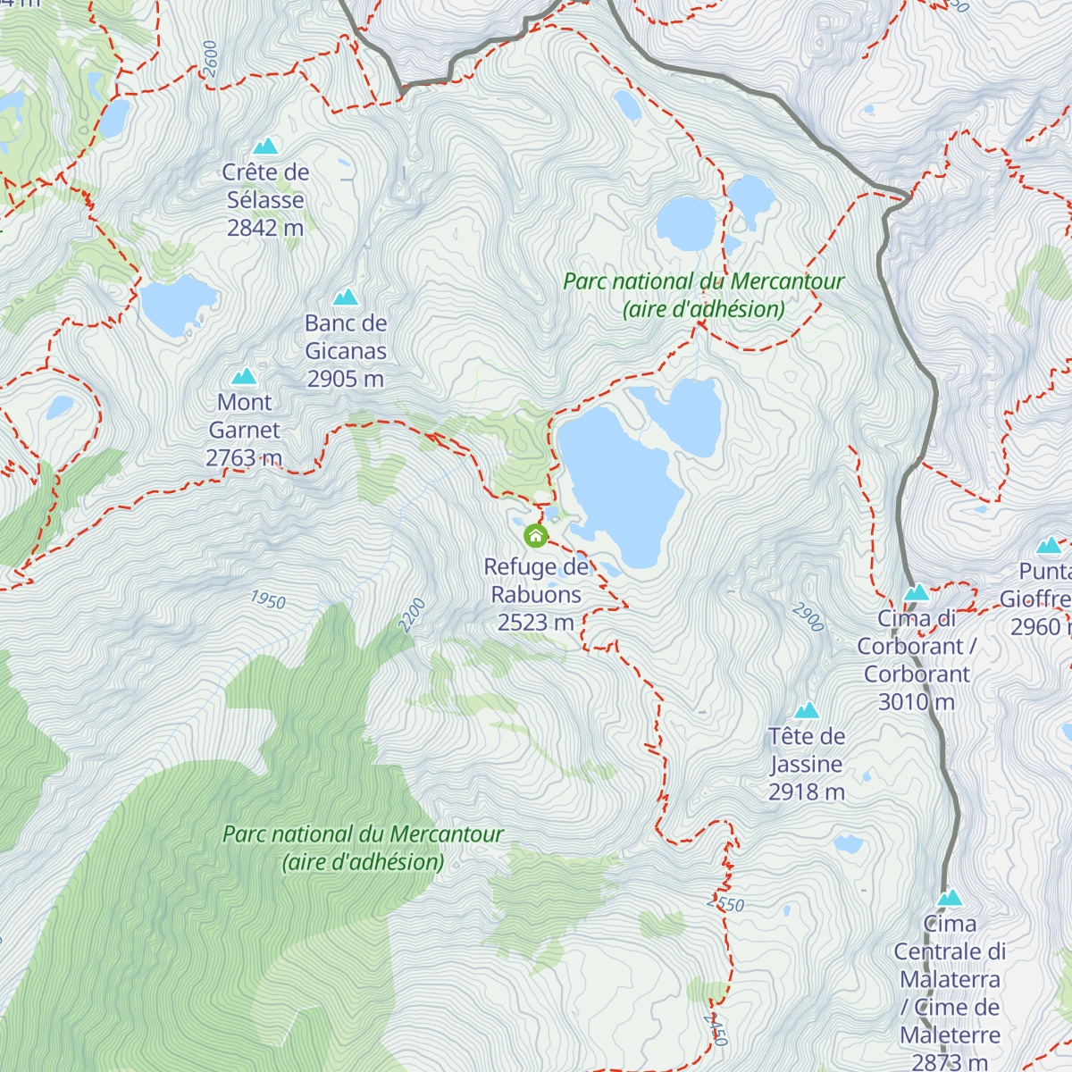 Refuge de Rabuons map