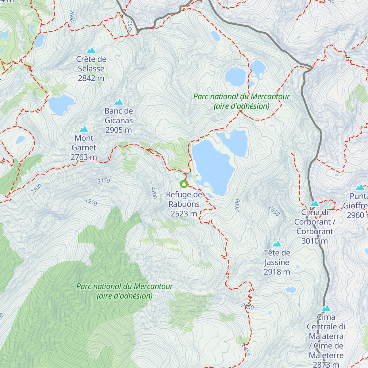 Refuge de Rabuons map