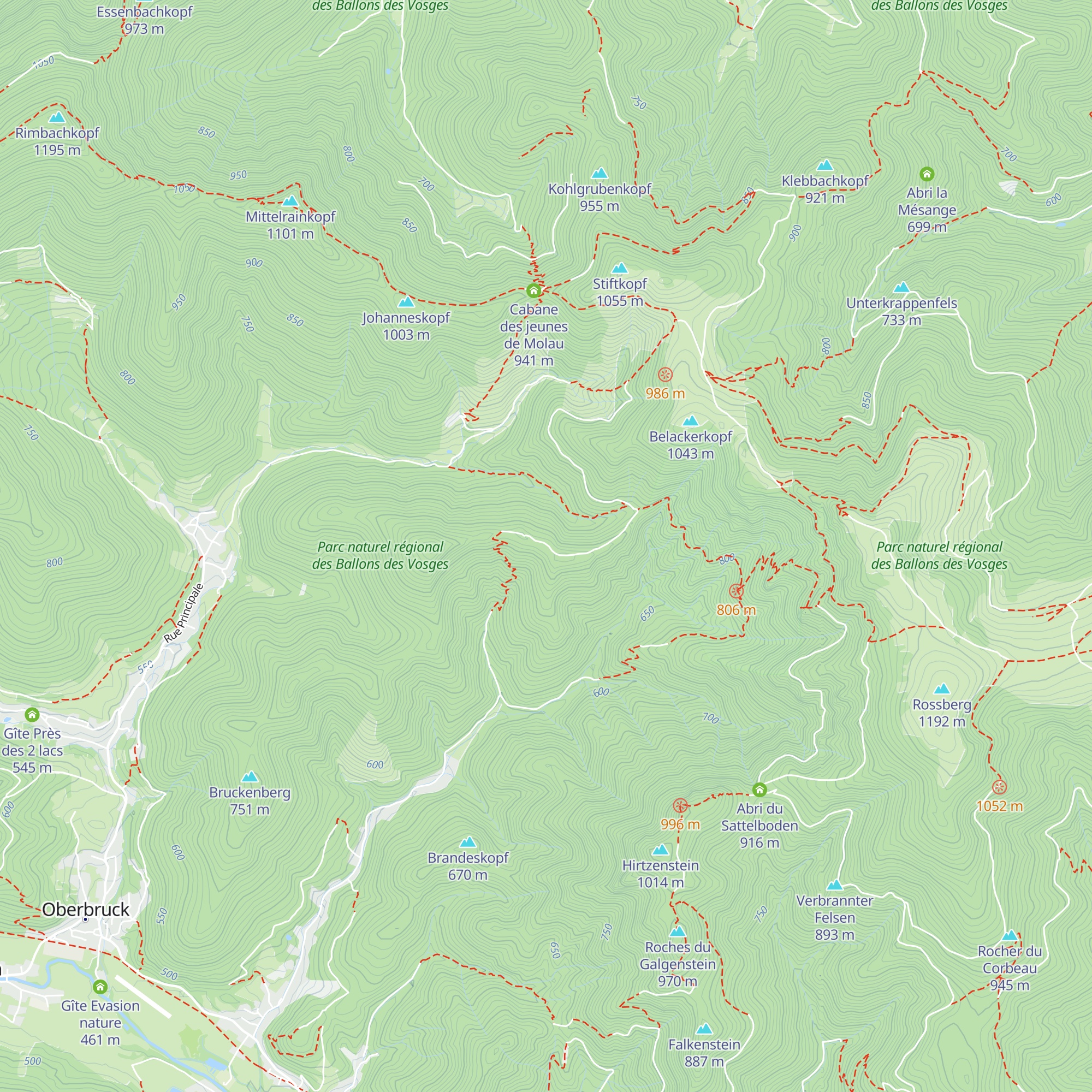 Chalet de Wegscheid map
