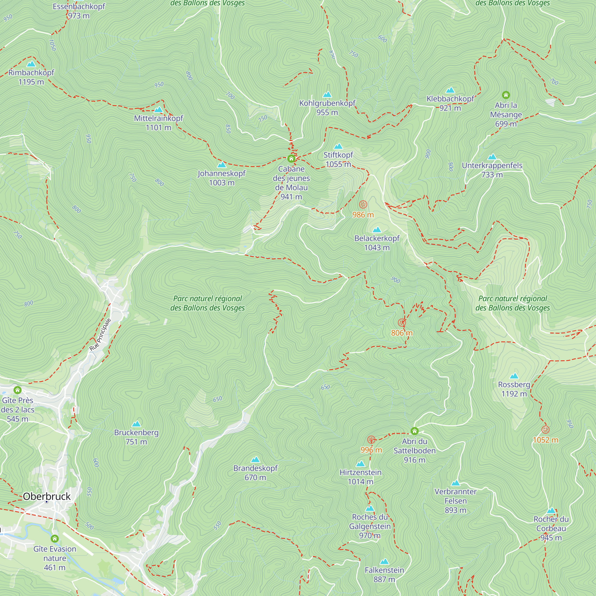 Chalet de Wegscheid map