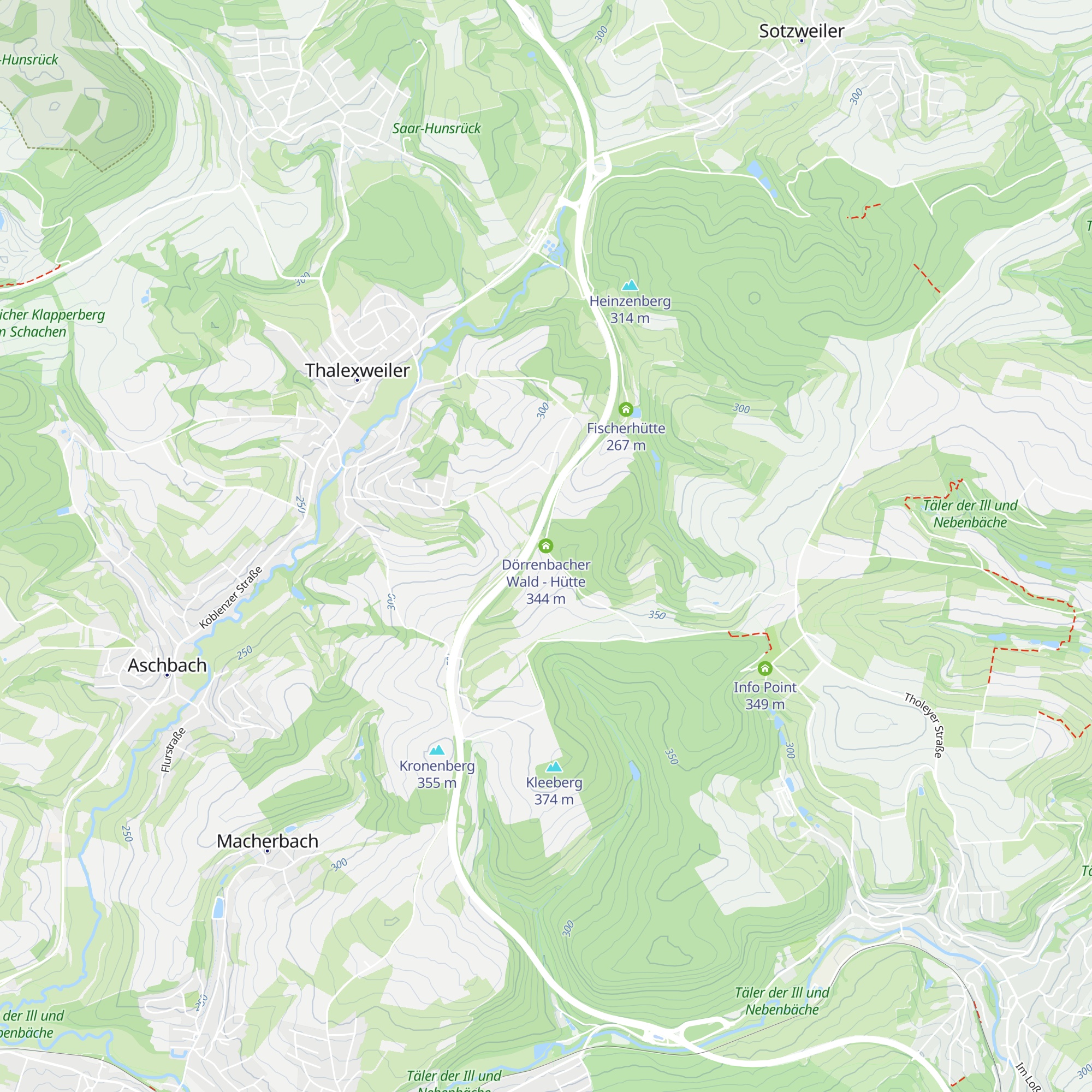 Dörrenbacher Wald - Hütte map