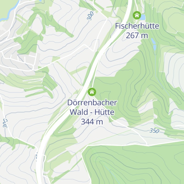 Map of Dörrenbacher Wald - Hütte