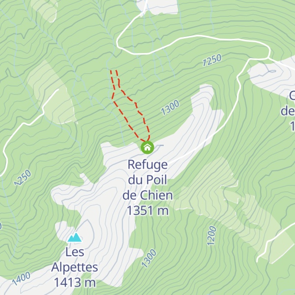 Map of Refuge du Poil de Chien