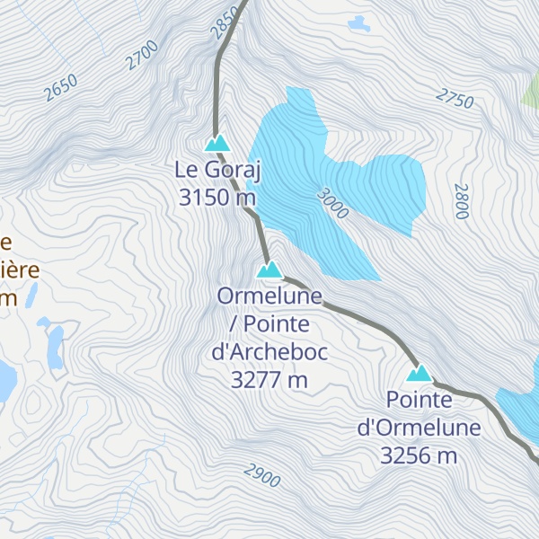 Map of Ormelune / Pointe d'Archeboc
