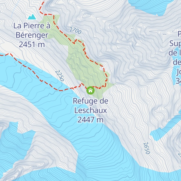 Map of Refuge de Leschaux