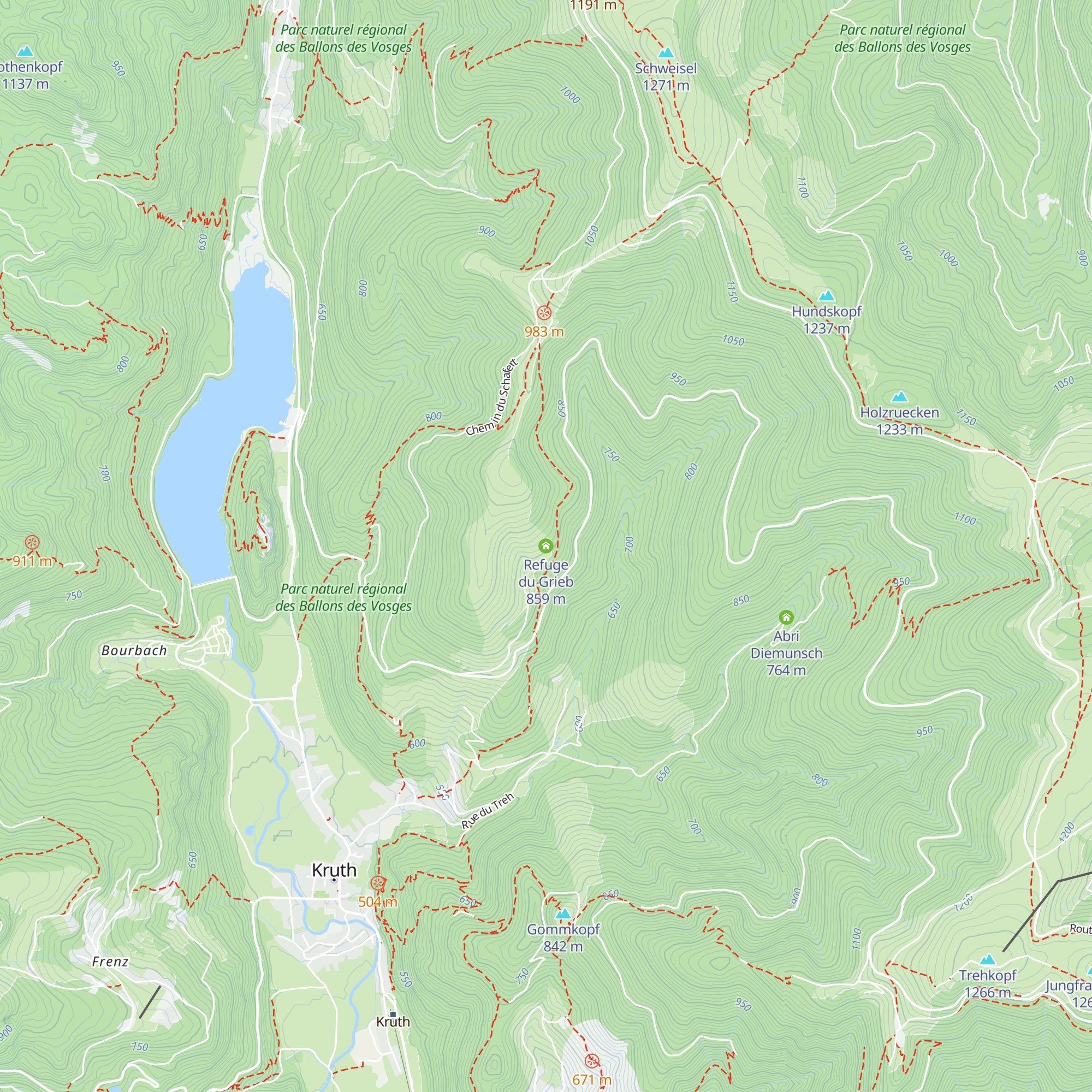 Refuge du Grieb map