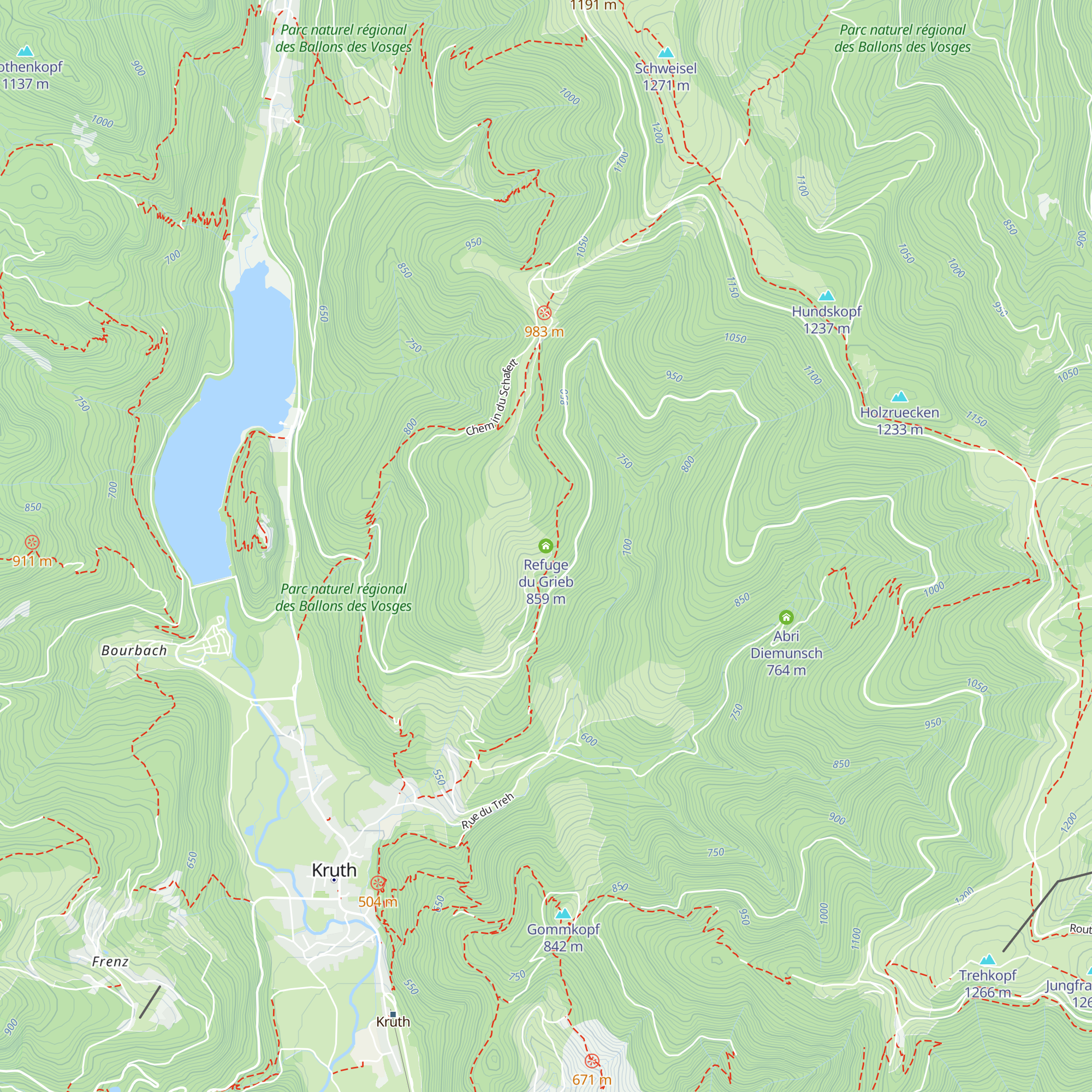 Refuge du Grieb map