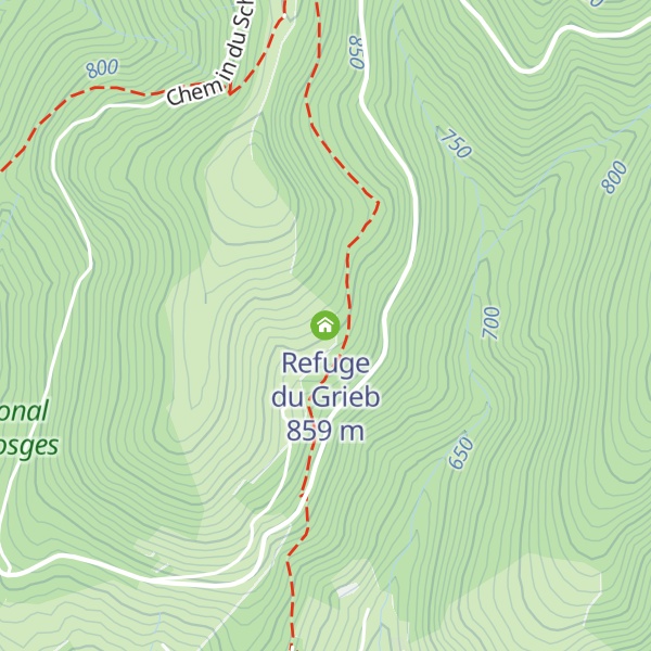 Map of Refuge du Grieb