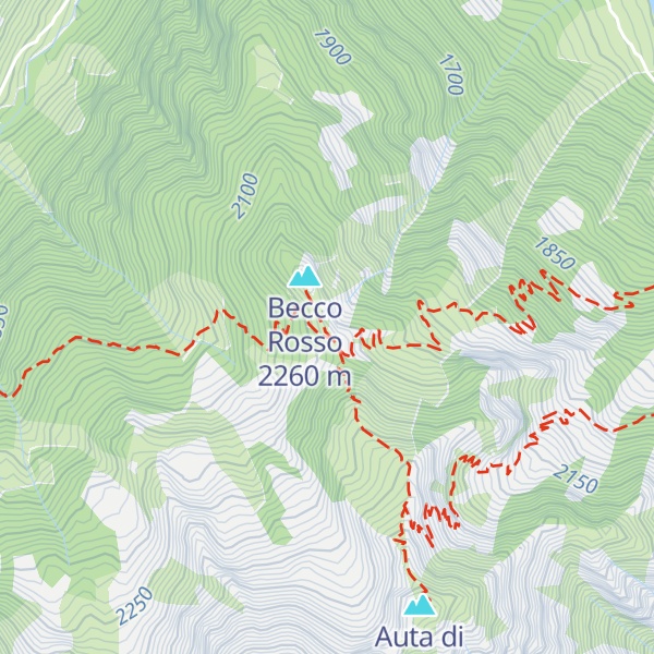 Map of Becchi Rossi