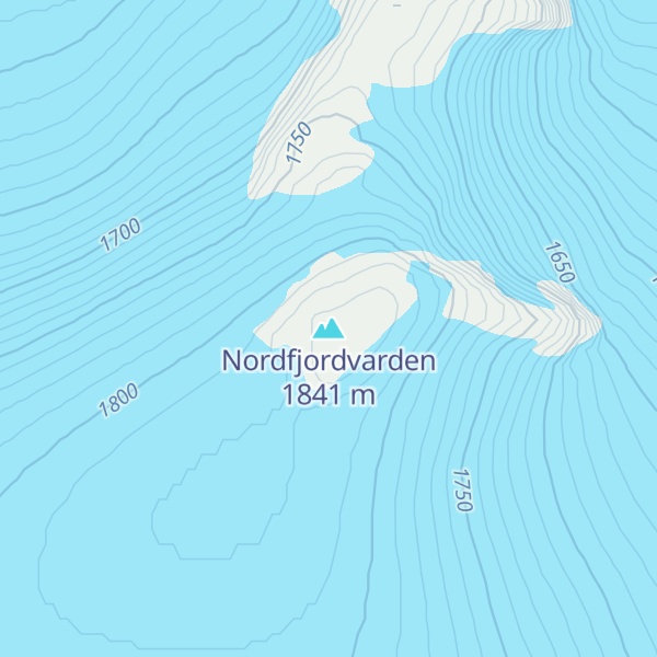Map of Nordfjordvarden