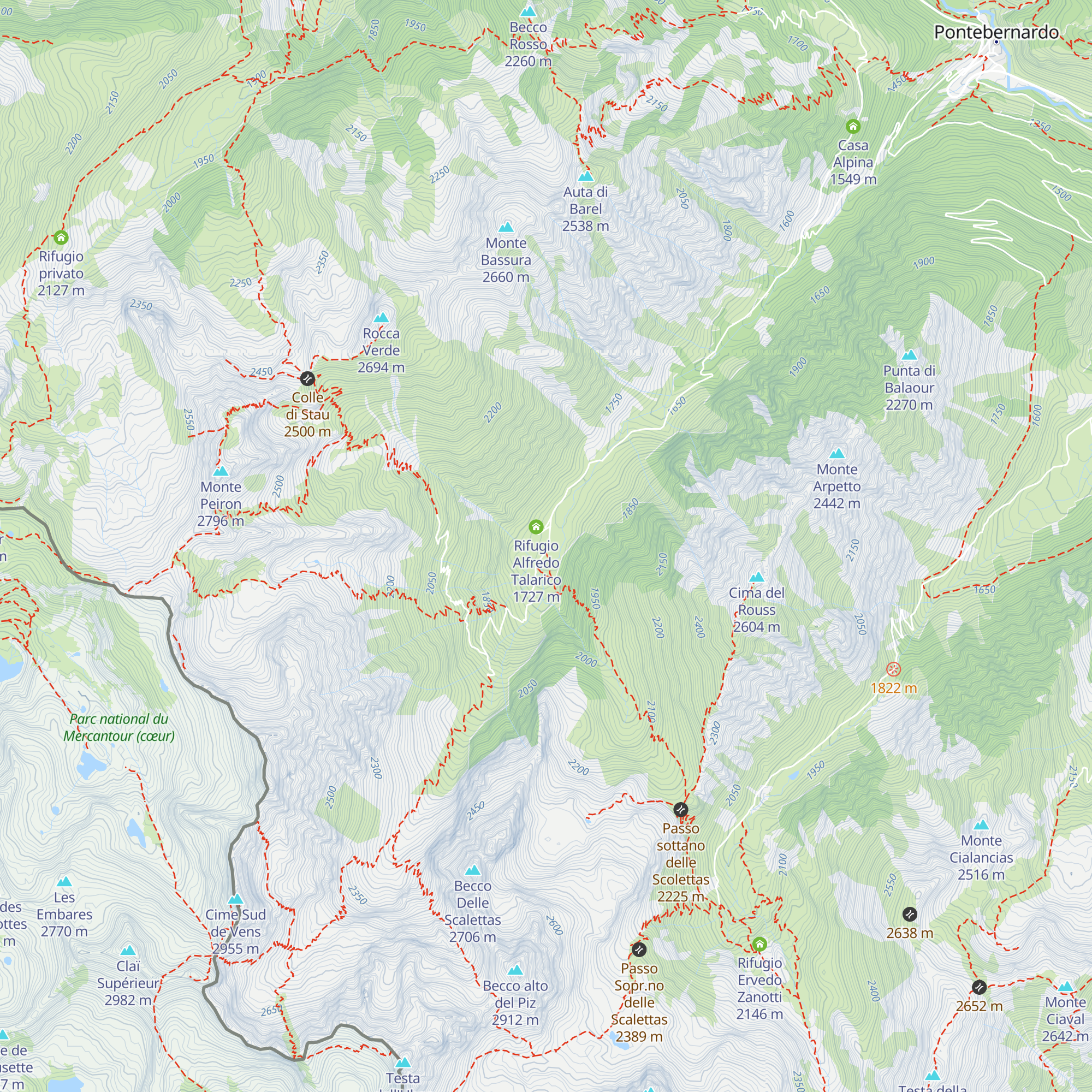 Rifugio Prati del Vallone map