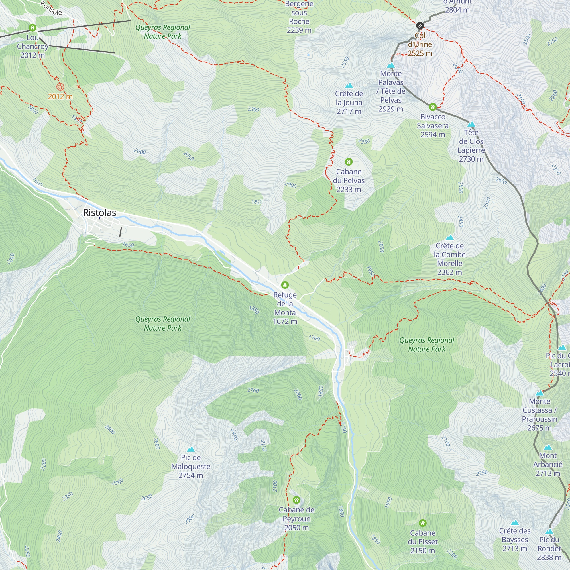 Refuge de la Monta map