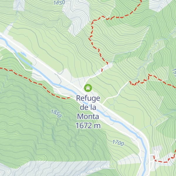Map of Refuge de la Monta