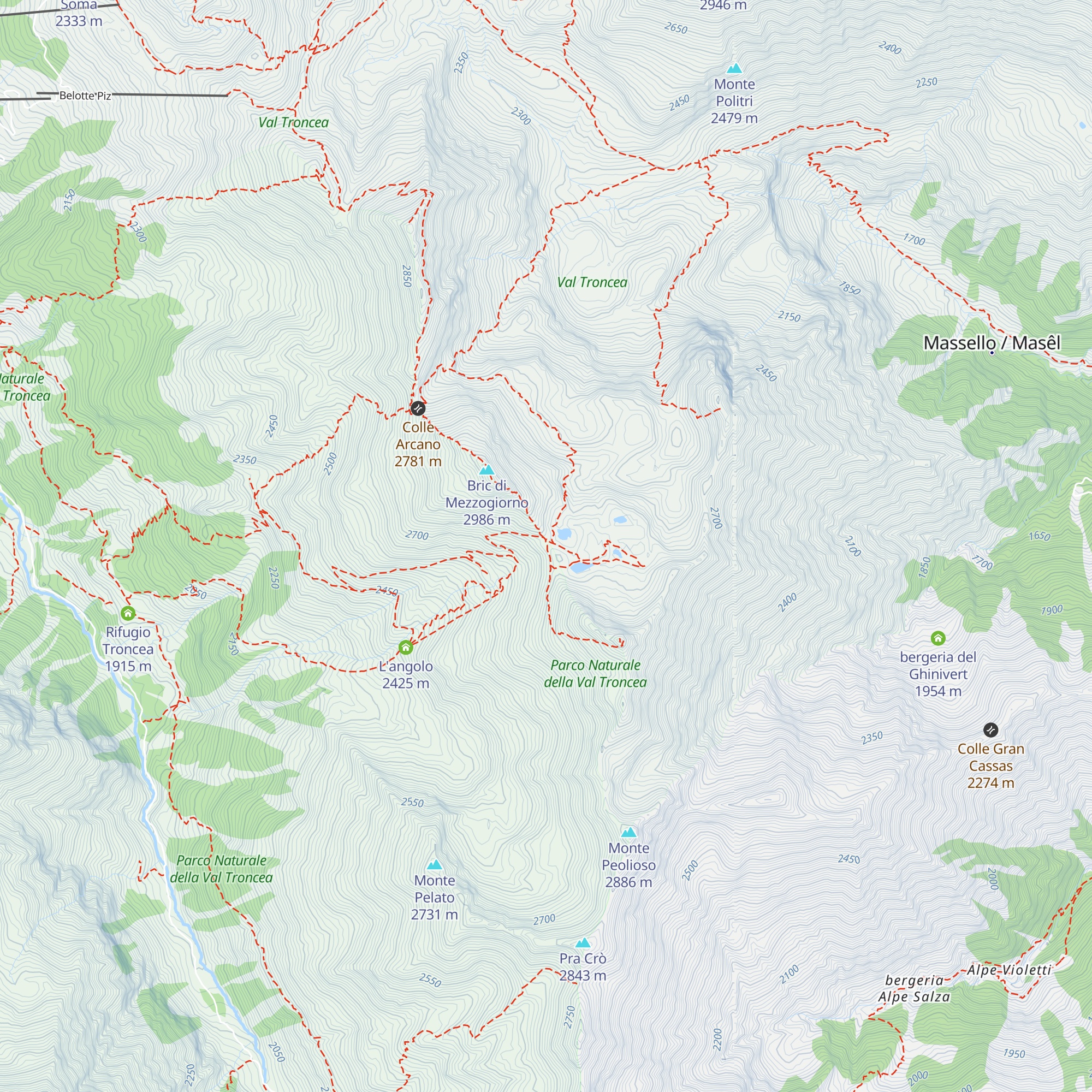 Rifugio non gestito del Beth map