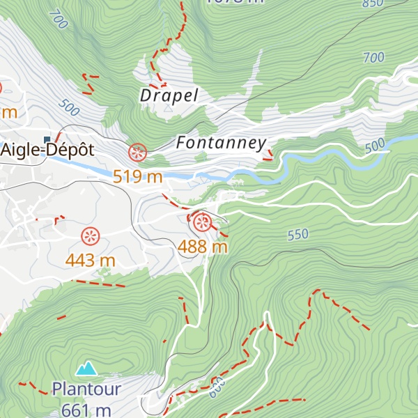 Map of Refuge du Fahy