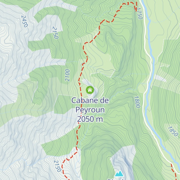 Map of Cabane de Peyroun