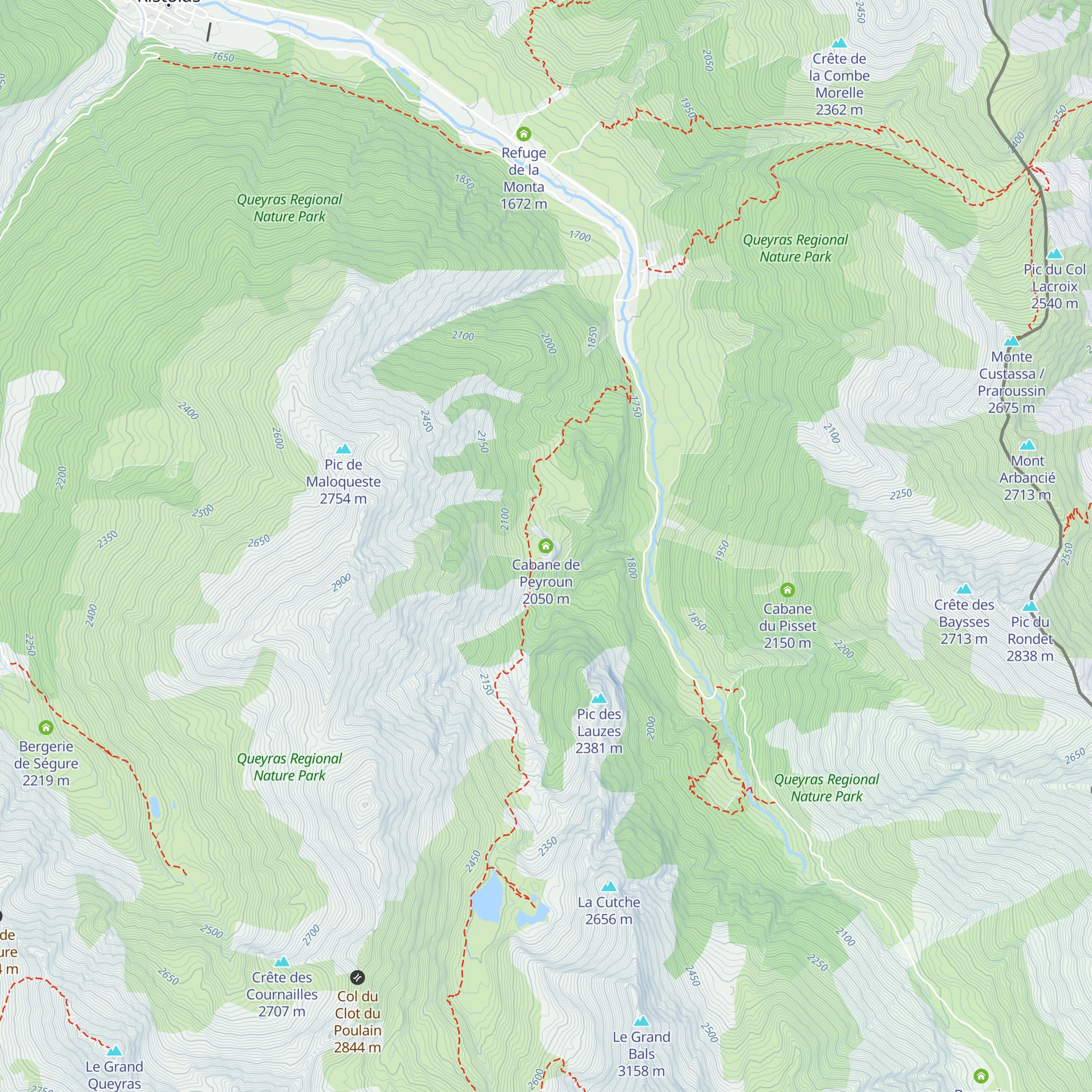 Cabane de Peyroun map