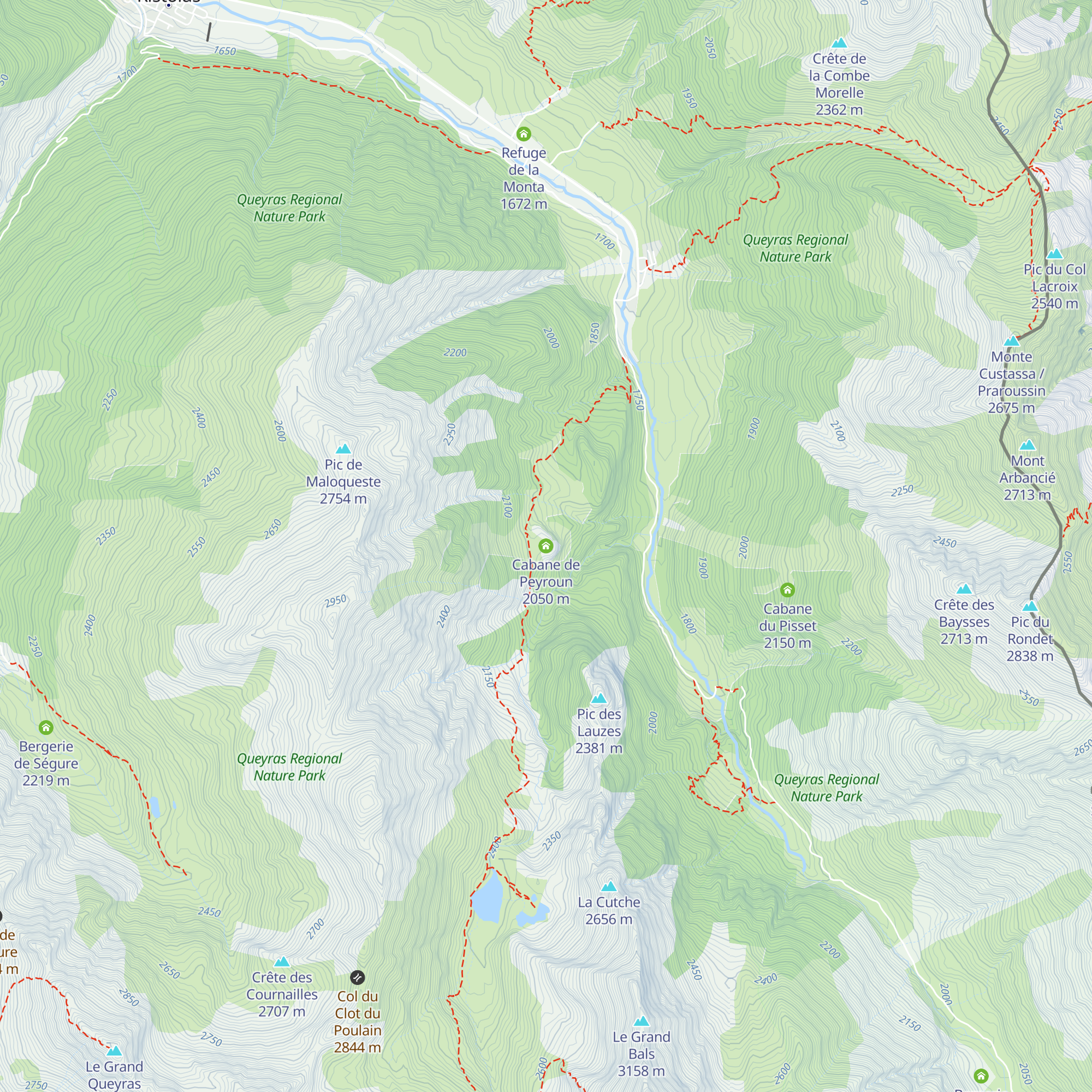 Cabane de Peyroun map