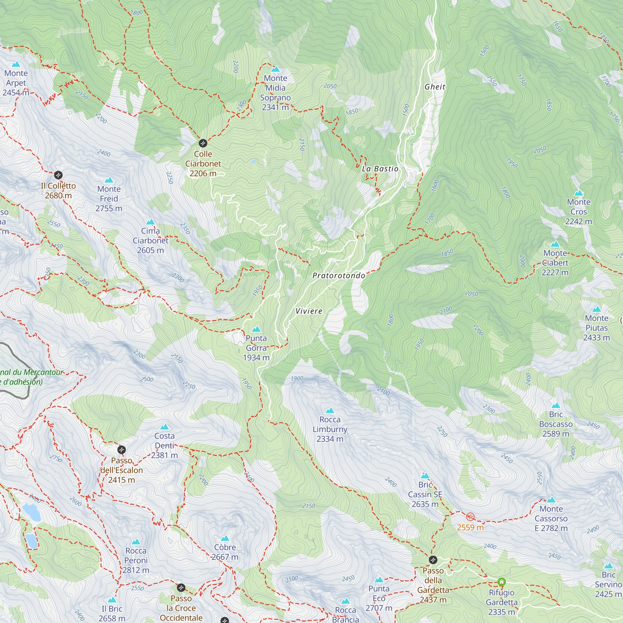 Rifugio di Viviere map