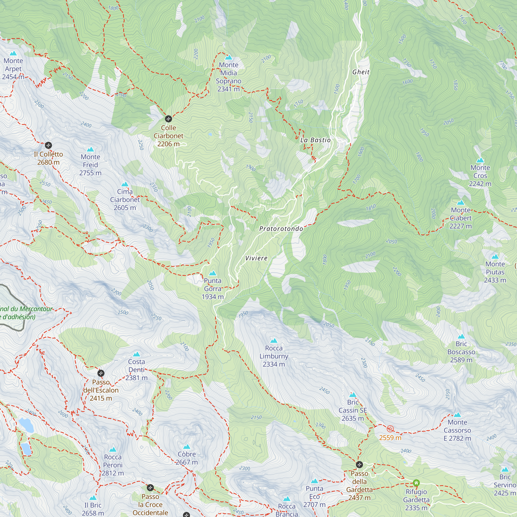 Rifugio di Viviere map