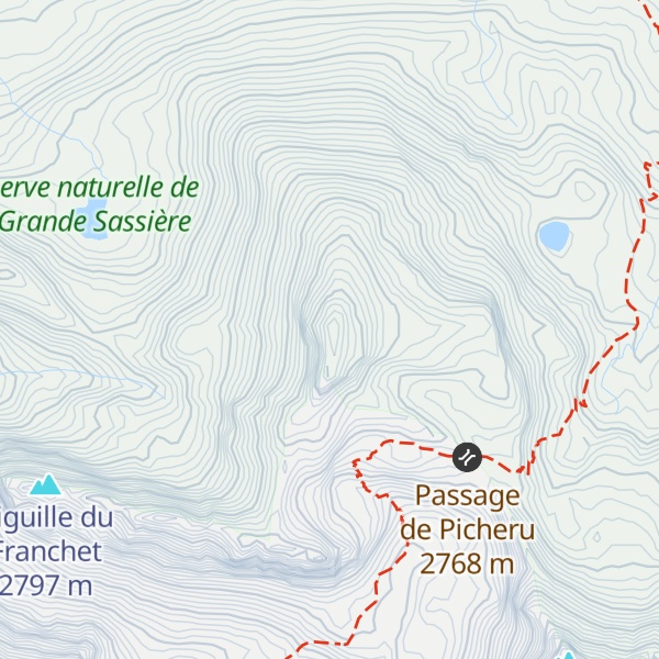 Map of Pointe de Picheru