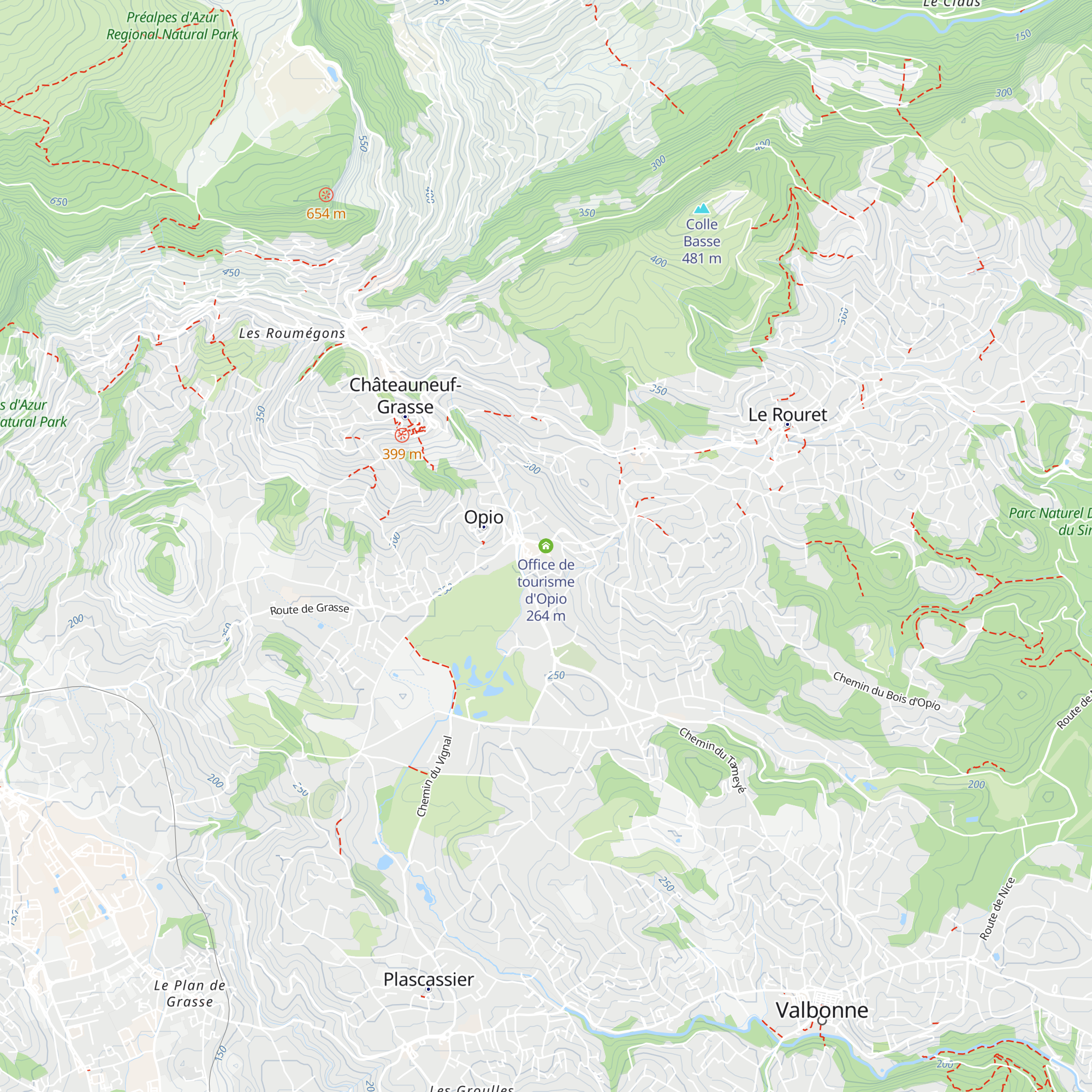 Office de tourisme d'Opio map