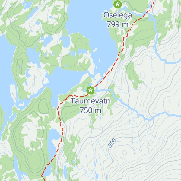 Map of Taumevatn