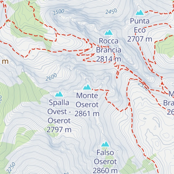 Map of Monte Oserot