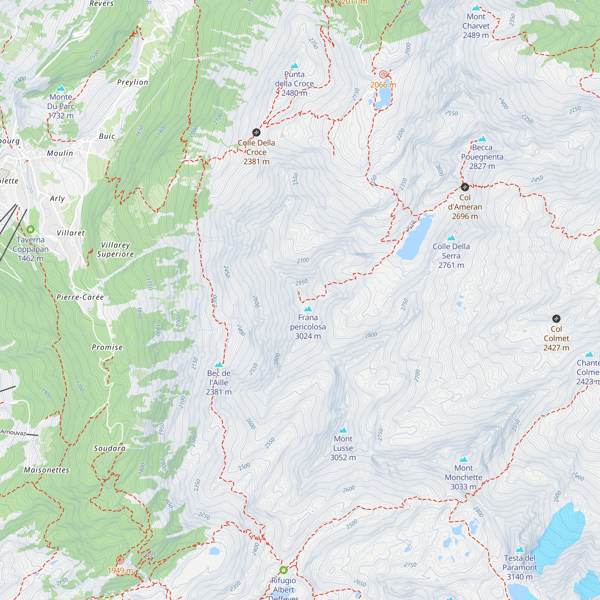 Ricovero Luogotenente Chabloz map