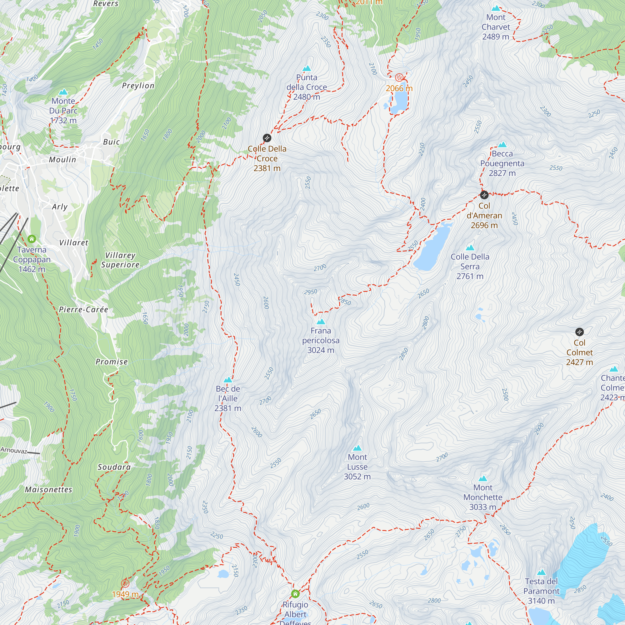 Ricovero Luogotenente Chabloz map