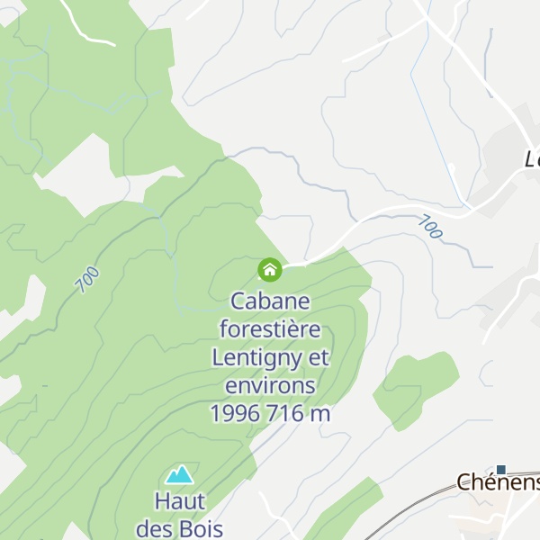 Map of Cabane forestière Lentigny et environs 1996