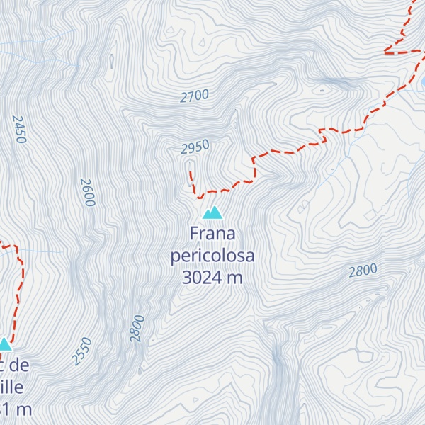 Map of Frana pericolosa