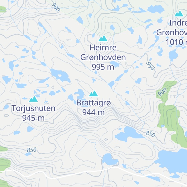 Map of Brattagrø