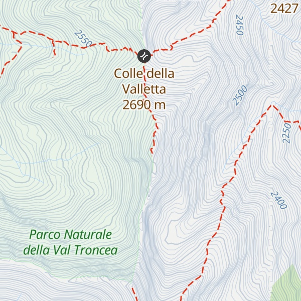 Map of Monte Lungin