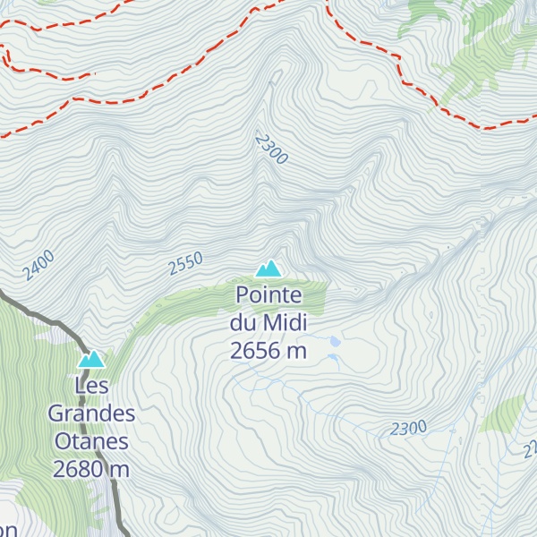 Map of Pointe du Midi
