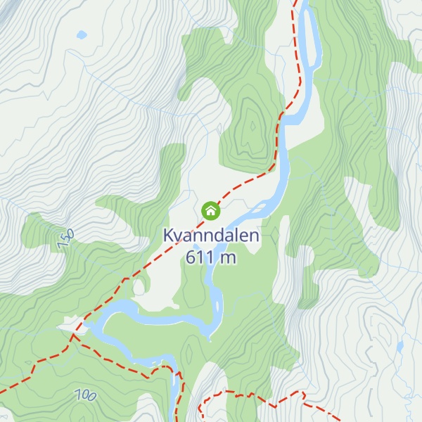 Map of Kvanndalen