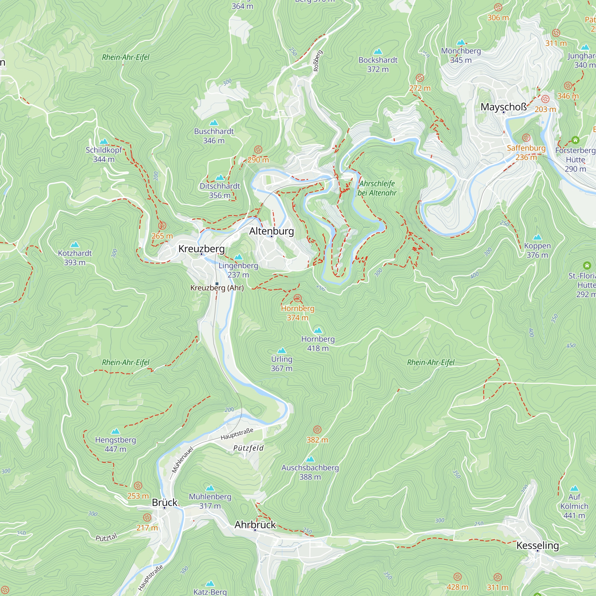 Hornhütte map