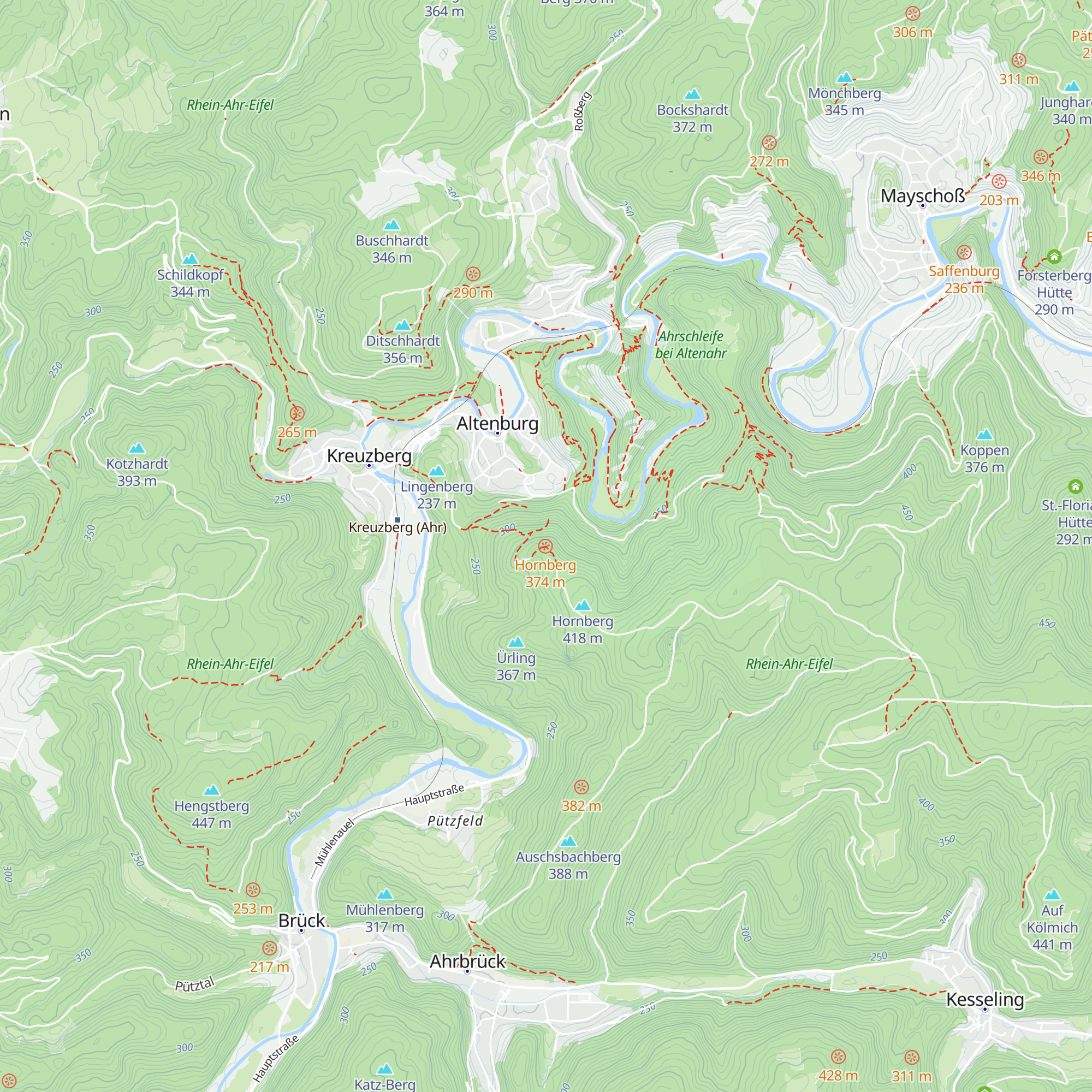 Hornhütte map