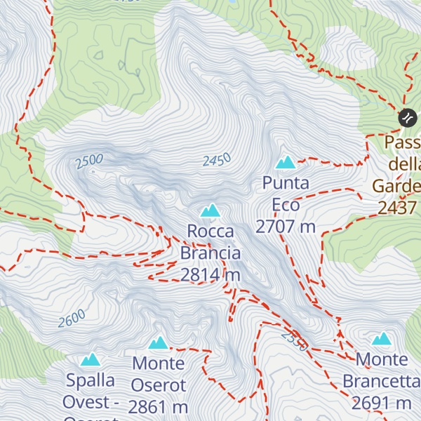 Map of Rocca Brancia