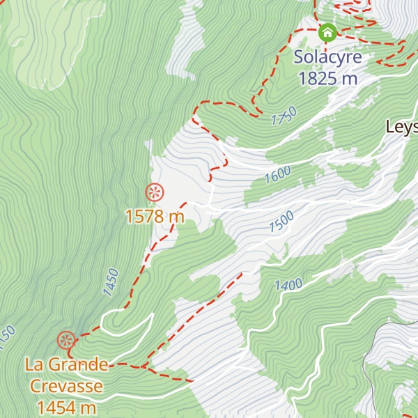 Map of Chalet-Restaurant de Prafandaz