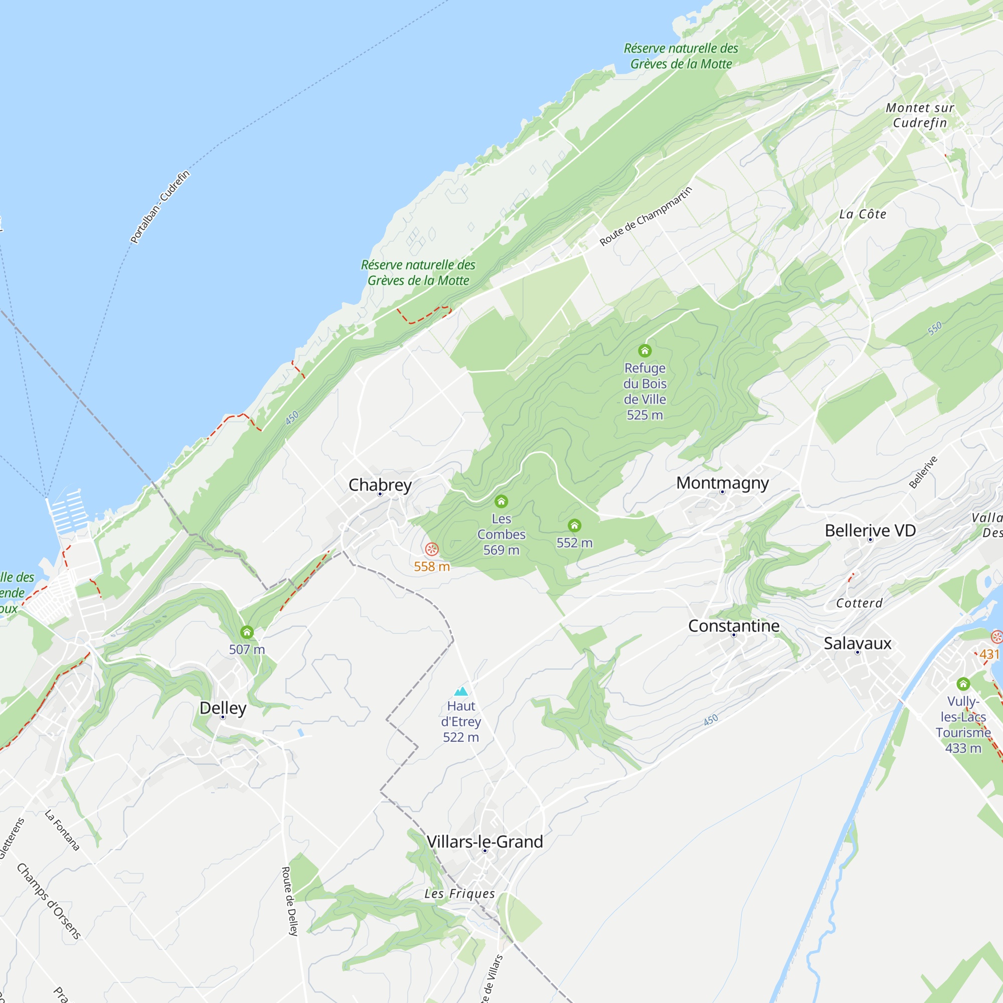 Les Combes map