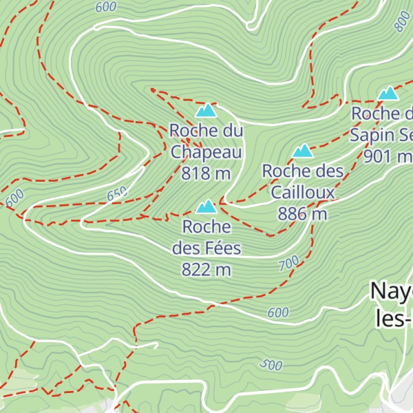 Map of Roche des Fées