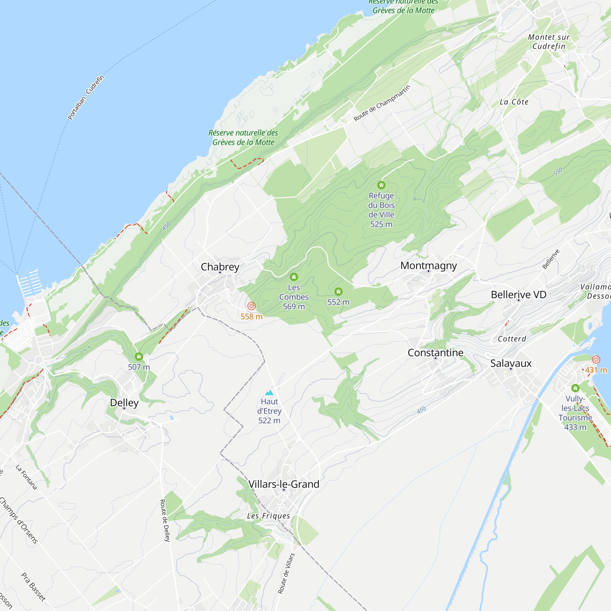 Les Mouilles map