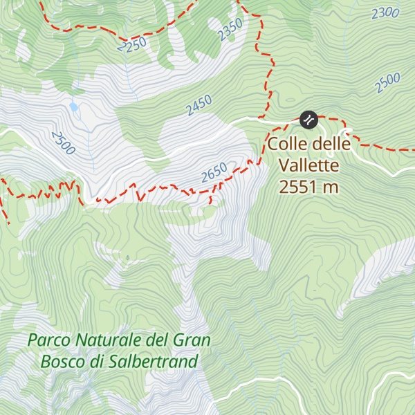 Map of Cima delle Vallette