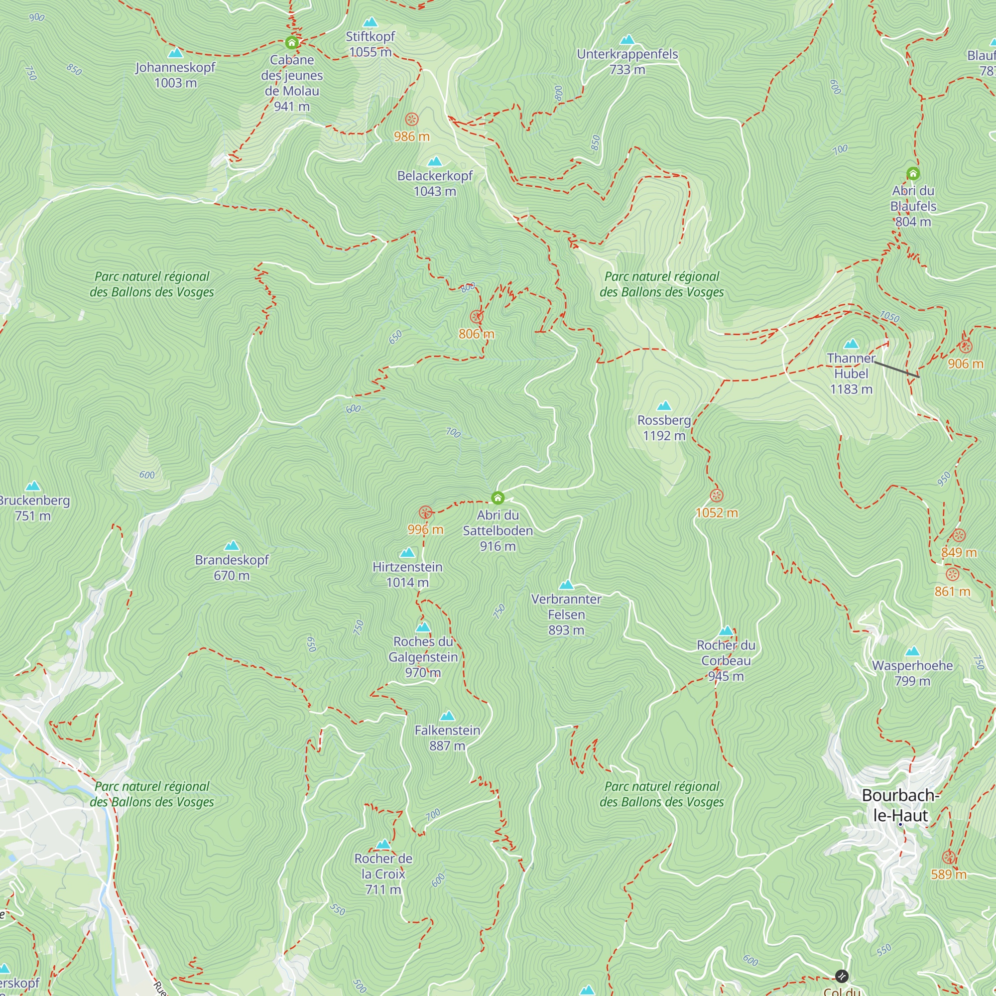 Abri du Sattelboden map